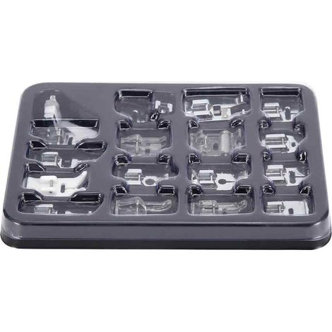 Kit de 16 prensatelas, accesorio para máquina de coser, para costura y acolchado doméstico. (1/5)
