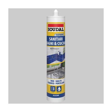 SILICONE ACETICO PER SANITARI SOUDAL ML 300 Ml 300 bianco SOUDAL