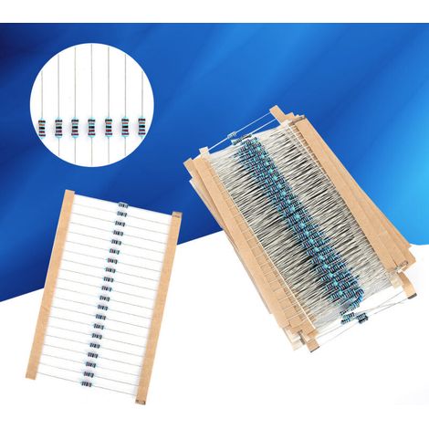 Set mit 600 Metallfilmwiderständen (1/4 W, 1 %), 30 Werte von 10 Ω bis 1 MΩ, 20 Stück pro Wert (1/5)