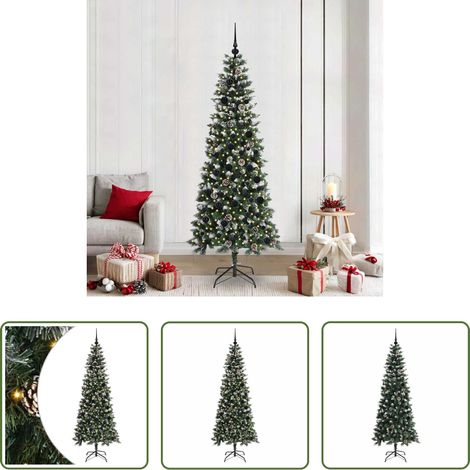 LED-Weihnachtsbaum - Künstlicher Weihnachtsbaum mit 300 LEDs mit Ständer Grün 210 cm (1/5)