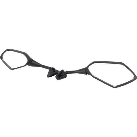 Rétroviseur Moto 1 Paire, Vision Large, Miroir Latéral Orientable Flexible pour Guidon, Angles Réglables, Compatible Motocycle (1/5)