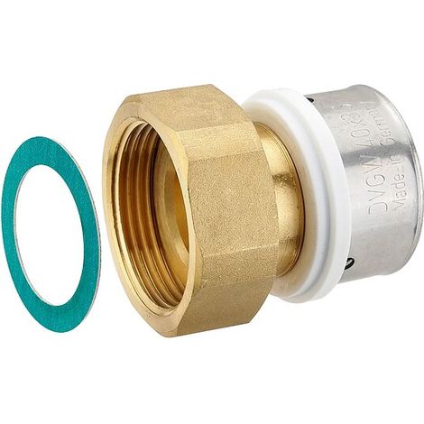 Press-Verschraubung mit Überwurfmutter 1 1/4'' IG - flachdichtend - für Alu-Verbundrohr 40 x 3,5 mm (1/2)
