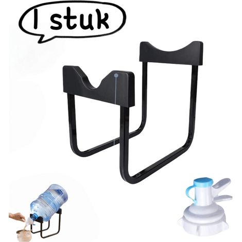1 support pour seau d eau distributeur d eau simple avec bec verseur inversé porte bouteille embout de pompe couleur noire (1/5)