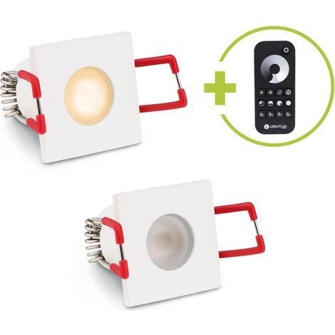 Einbaustrahler Mini Livorno eckig 3W 2700K IP65 - Farbe: weiß - Anzahl: 2x (1/5)