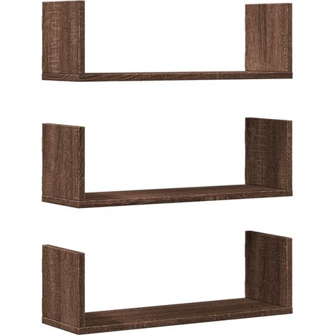 Maison Exclusive - Wandregale 3 Stk. Eichen-Optik 58x18x18 cm Hol