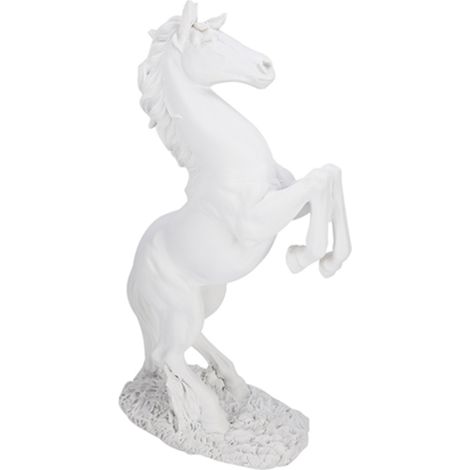 Sculpture de cheval de style européen, décoration de bureau, accessoire photo (blanc) (1/5)