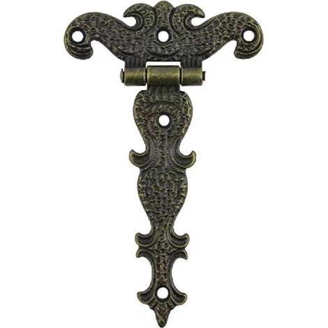 Antike Scharniere, dekorative Bronzescharniere für Schranktüren, Schmuckkästchen (Bronze, 3 Stück) (1/5)