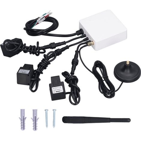 Compteur d'énergie Wi-Fi triphasé, avec capteur de niveau de circuit 120 A, moniteur de puissance électrique intelligent, 100-240 V (1/5)