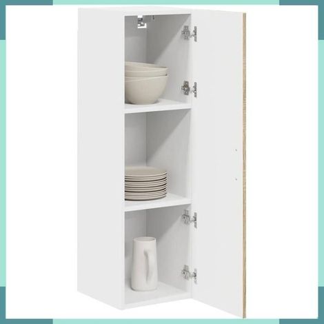 Armoire murale de cuisine - Kalmar - Chêne sonoma - 30 x 31 x 100 cm - Grand espace de stockage (1/5)