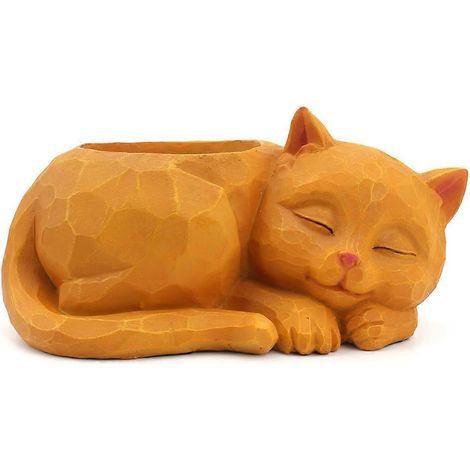 3D-Schlafplatz für Katzen, Kunstharz-Blumentopf, Sukkulenten, Bonsai, Kakteen, Pflanzenbehälter D