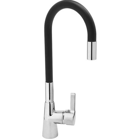 Küchenarmatur Flexible, schwarz, Wasserhahn, Spültischarmatur, Mischbatterie (1/5)