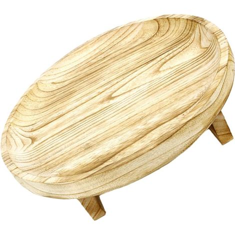 Support pour plantes en bois, petit tabouret de 20 cm, style rustique, à poser sur une table d'intérieur. (1/5)