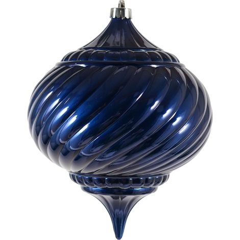ARPIMEX Sfera Goccia Rigata di Natale D 150 Mm Plastica Blu Scuro