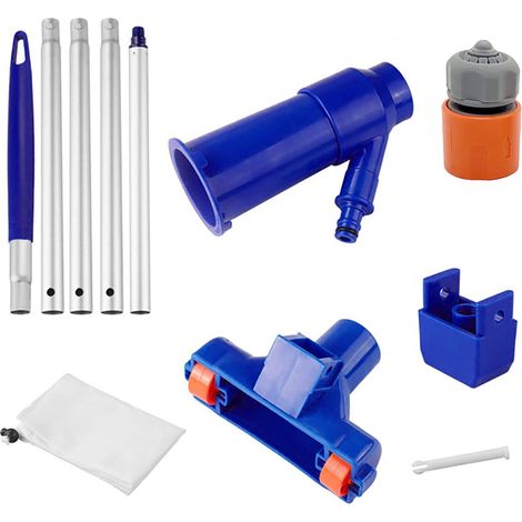 Aspirateur Pour Piscine - Tête D'aspiration Avec Sac À Mailles - Raccord Rapide Pour Tuyau D'arrosage - Compatible Avec Tige Télescopique Standard - 130 cm - ABS - 400 g (1/5)