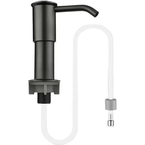 Dispenser di sapone per lavello da cucina con flacone da 500 ml e set di tubi di prolunga da 1,0 m, diffusore di pompa per liquidi, dispenser di detersivo per piatti nascosto