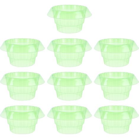 Green plastic garden cloches, 10 pieces, round plant covers, reusable domes for seed moisture, for home, yard and greenhouse (1/5)