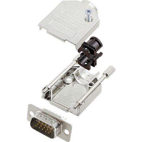 encitech DTZK09-HDP15-W-K 6355-8012-01 D-SUB Stiftleisten-Set 180 ° Polzahl: 15 Lötkelch 1 St.