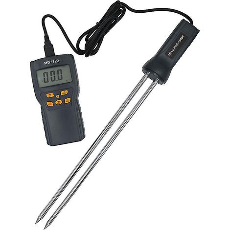Digitales Hygrometer mit langer Sonde, Feuchtigkeitsmessgerät mit verlängerter Nadel, Feuchtigkeitsmesser für Holz, Wände und Materialien, präzises LCD-Display (1/4)