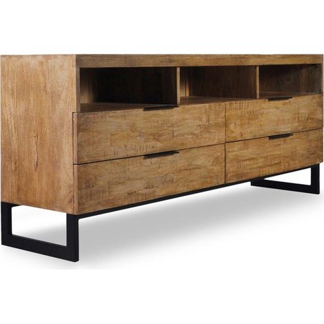 Meuble TV Design Design "Bolta" 150cm Naturel (1/3)