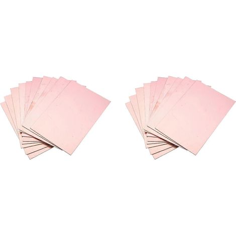 Lot de 20 plaques de circuit imprimé double face en cuivre FR4 en fibre de verre de 10 x 15 cm (1/5)