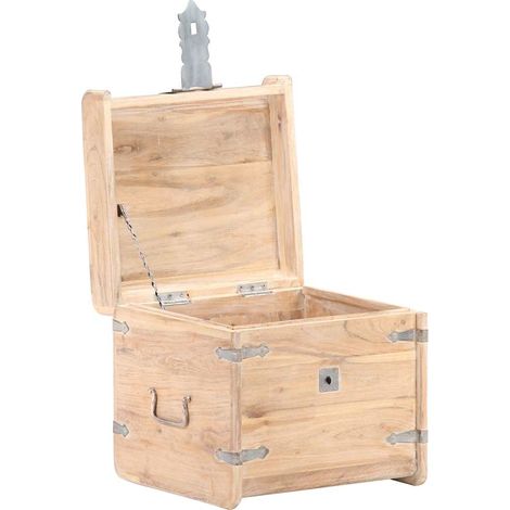 Maison Exclusive - Coffre 40x40x40 cm Bois d'acacia solide (1/5)