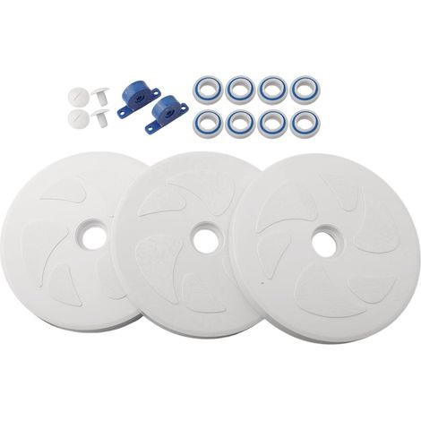 Lot de 3 Roues, Kit de rechange, Roulements à billes, Roulements de turbine, Vis en plastique, pour Polaris 180 280