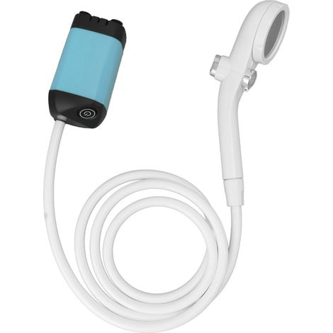 Douche électrique portable avec affichage numérique intelligent et trois pompes de douche électriques réglables (bleue) (1/5)