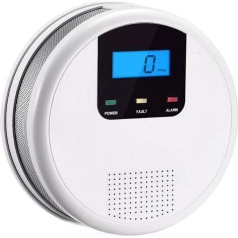 Rilevatore di monossido di carbonio, allarme monossido di carbonio con pulsante di test e indicatore di stato a LED, rilevatore di CO (1/4)