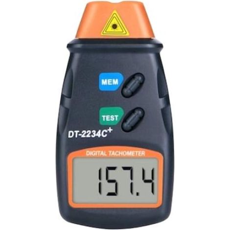 Tachymètre numérique, Plastique, écran LCD, 2,5-99,999 tr/min, 131 x 70 x 29 mm, Siv, polyvalent et pratique (1/5)