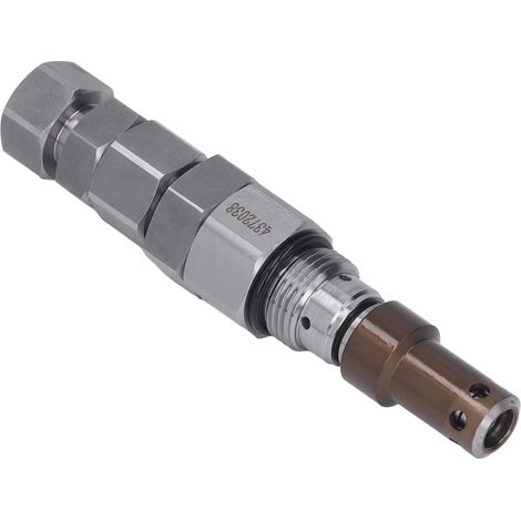 Soupape de sécurité pour excavatrice EX200-5, acier haute précision, décharge de pression, remplacement compatible Hitachi, vannes hydrauliques durables. (1/5)