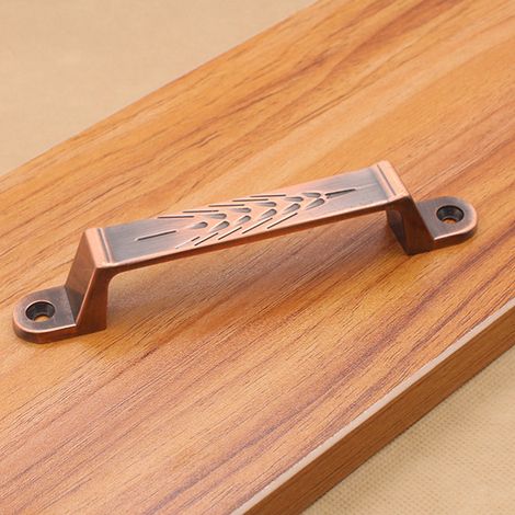 Vintage europäischer Schubladen- und Türgriff aus Zinklegierung, Schrank- und Möbelgriff, 120 mm, Rotbronze