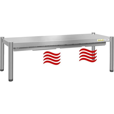 Passe-plat inox chauffant 1600 x 350 mm - Hauteur 400 mm PREMIUM - GOLDINOX (1/4)