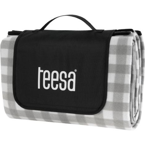Manta de picnic aislante Teesa TSA8903-1 de 200 x 200 cm, color gris (5901890104586) (1/3)