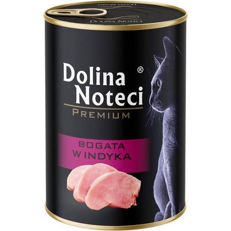 Dolina Noteci Premium ricco di tacchino cibo umido per gatti 400g
