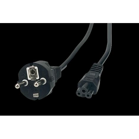 POSAC-C5EU12: POS-Netzkabel C5-YJT1[2,5A]-CEE7/7-YJ-03[10A] H03VV-F3G0,75 L=1200 schwarz
