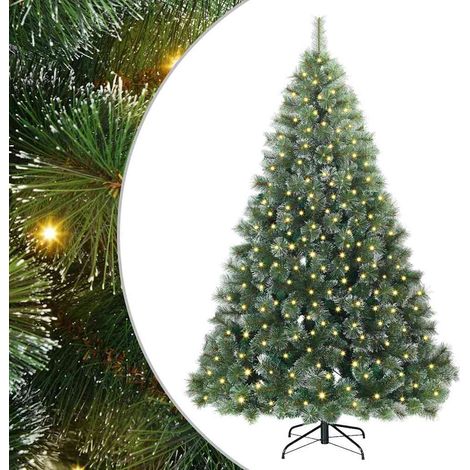 Árbol de Navidad artificial con 300 LED Verde 180 cm PE y PVC vidaXL
