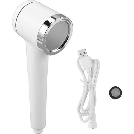 Hydrogen electrolyzed high-pressure hand shower, IPX7 waterproof, 200-300 ppb energy saving, G1/2 male thread, white (1/5)