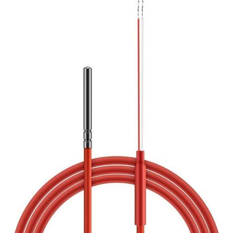 Sensore di temperatura PT1000, sonda a 2 fili, termistore in gel di silicone da 1,5 m, da -50 °C a 180 °C (1/4)