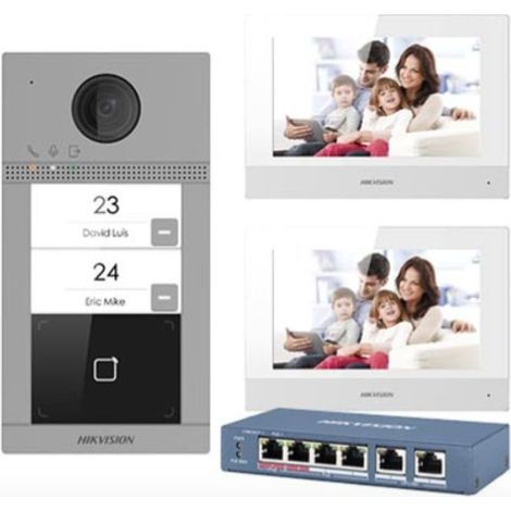 Kit Bifamiliare Kis604-S/Bi-Family ( Hikvision Cod. 305305100 )