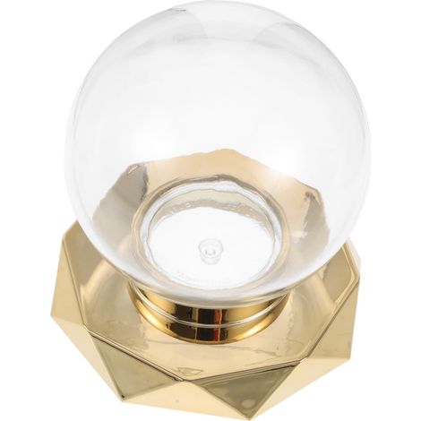 Vitrine de Baseball avec Base Dorée Transparente, Boîte D’Exposition Protectrice, Socle Élégant, pour Collection de Balles de Base-Ball et Souvenirs Sportifs (1/5)