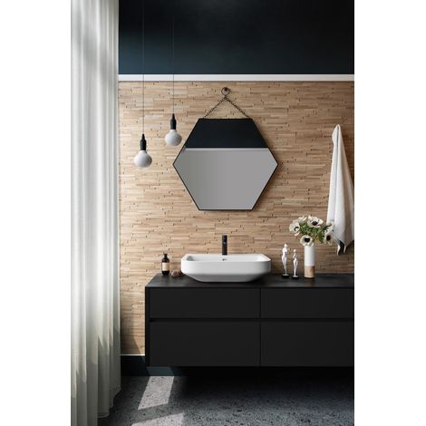 Plaquette de parement en bois massif effet 3D ACE - Chene - 72 x 10cm - 42 panneaux - 3m2 (1/4)
