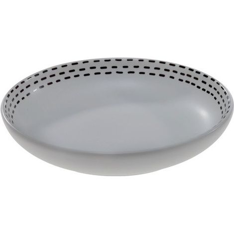 Porte savon Porcelaine INES Noir & Blanc Spirella (1/3)