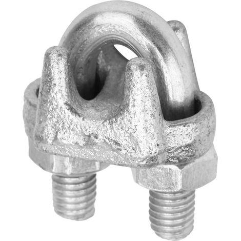 Lot de 5 pinces de serrage en acier inoxydable pour câbles métalliques, couleur argentée (M10) (1/5)