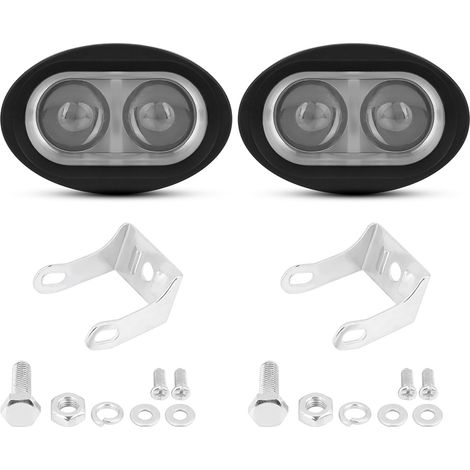 Juego de 2 faros LED universales de 20 W con haz concentrado para coches, camiones y SUV, luz blanca. (1/3)