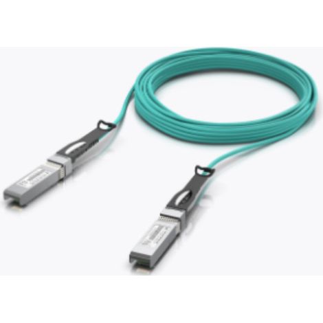 Câble InfiniBand/fibre optique Ubiquiti UACC-AOC-SFP28-10M, couleur turquoise