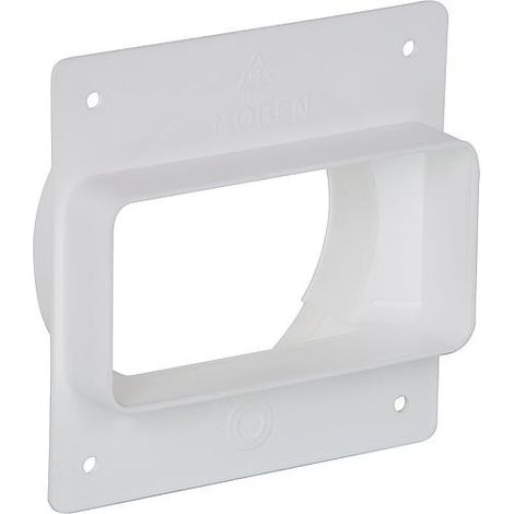Raccord pour passage plat FLAS 100 / raccord mural NW 100 sur 110x55 mm plastique blanc
