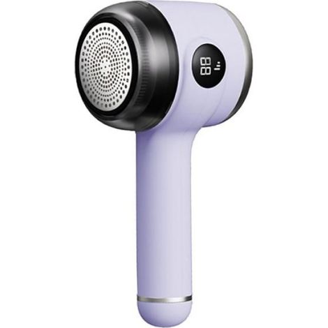 Rasoir anti-bouloche électrique rechargeable LED, coupe-bouloche lame 6 feuilles, double tête, écran LCD,3 modes,purple (1/5)