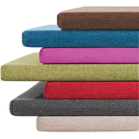 Coussin de banc antidérapant 50 x 50 cm – Housse en polyester – Rembourrage en éponge haute densité – Pour intérieur et extérieur (1/5)