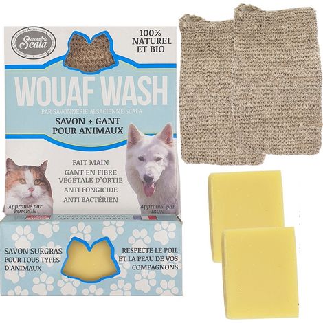 Jabón + guante bio Woof Wash para todos los animales (1/4)