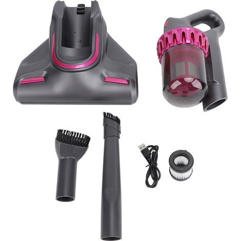 Aspirateur à matelas sans fil 3 en 1, portable, haute fréquence 10kpa, double battement, faible bruit, nettoyage de lit, oreiller, canapé, gris (1/5)